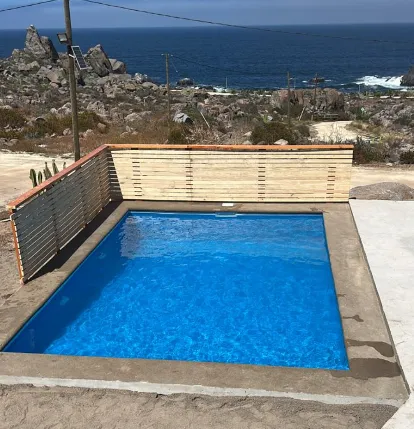 Piscina terminada, última fase del proceso